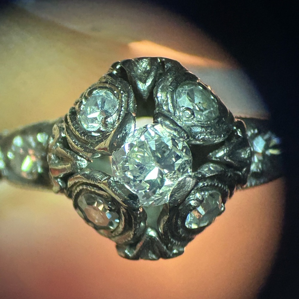 Antique Diamond Ring Platinum
